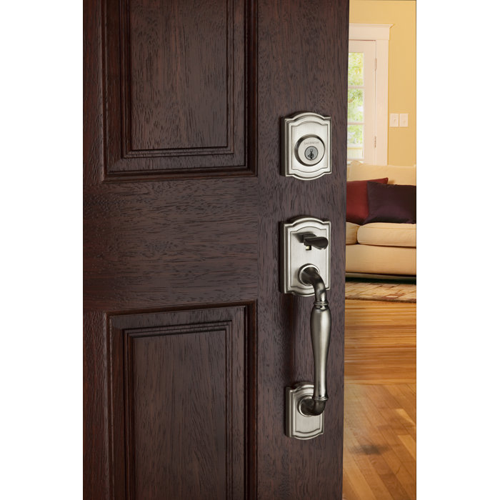 Baldwin Prestige Wesley Handleset with Single Cylinder Deadbolt and